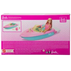 Barbie Båt med Dukke, Hvalp og Tilbehør