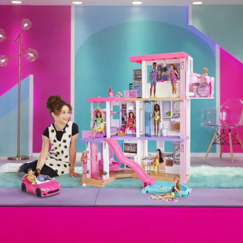 Barbie Rosa Cabriolet med rullende hjul