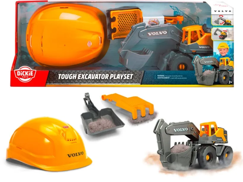 Dickie Toys Volvo Tough Gravemaskin Playset