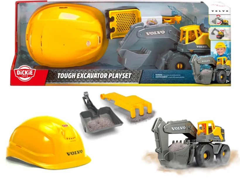 Dickie Toys Volvo Tough Gravemaskin Playset