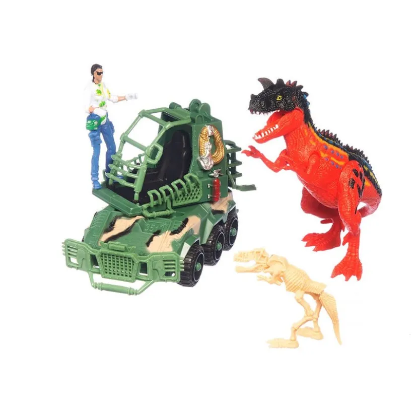 Dino Vs World, Jeger Jeep med figur og Dino