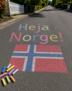 Gatekritt 18 stk – fargerike kritt fra 3 år