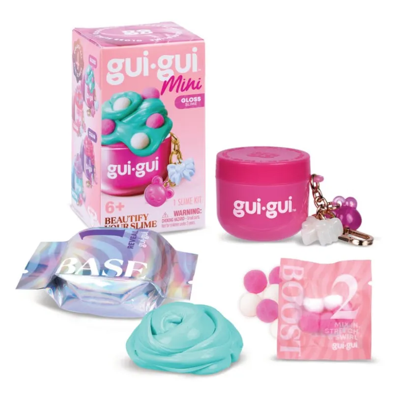 Gui Gui Mini Jar slime nøkkelring med overraskelsesfigur