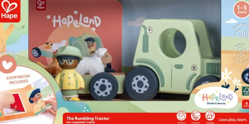 Hape The Rumbling Tractor With Sound