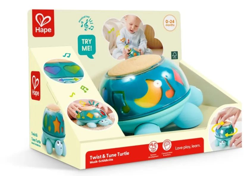 Hape Twist & Tune Musical Turtle – musikkskilpadde