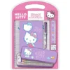 HELLO KITTY, stort skrivesett med metallpenal og A4-notatbok