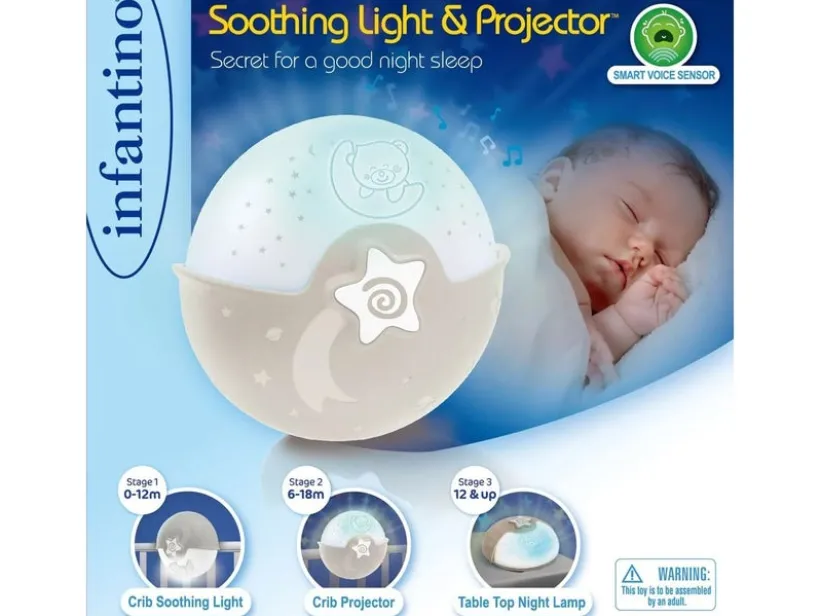 Infantino, Wom Beroligende Lys & Projektor (Ecru)