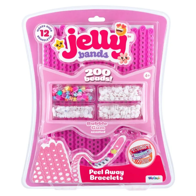 JELLY BANDS Armbånd – bringebær, tyggegummi og kirsebær