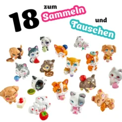Kawaii Pups samlefigurer 4-pakke
