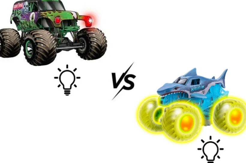Monster Jam 1:43 Glowing Light 2 Pack