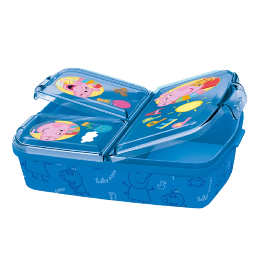 Peppa Gris, Matboks med flere rom, 18x13 cm