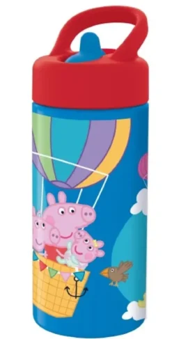 Peppa Pig, Vannflaske med sugerør, 420 ml