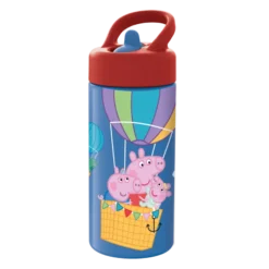 Peppa Pig, Vannflaske med sugerør, 420 ml