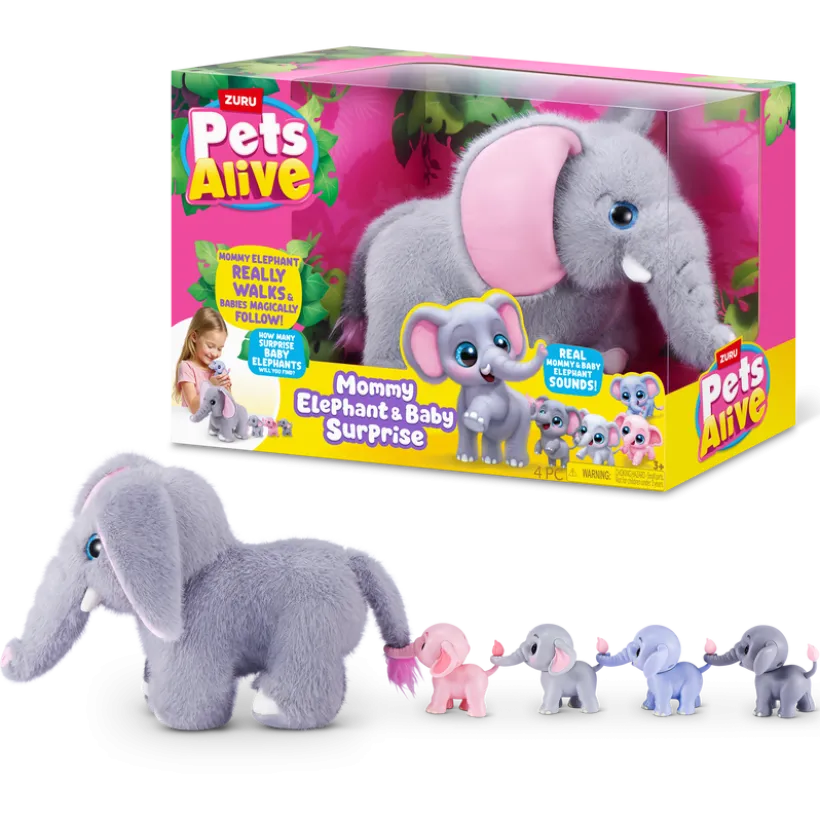 Pets Alive - Mommy & Baby Surprise Mommy Elephant