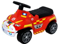 Plasto - Sitte Sparkebil Fire Truck med stille hjul 60 cm
