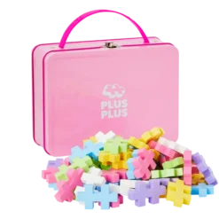 Plus-Plus BIG 3D Byggesett 70 deler i metallboks (Pastell)
