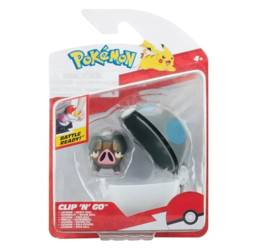Pokemon, Clip N Go, Lechonk Med Tung Ball