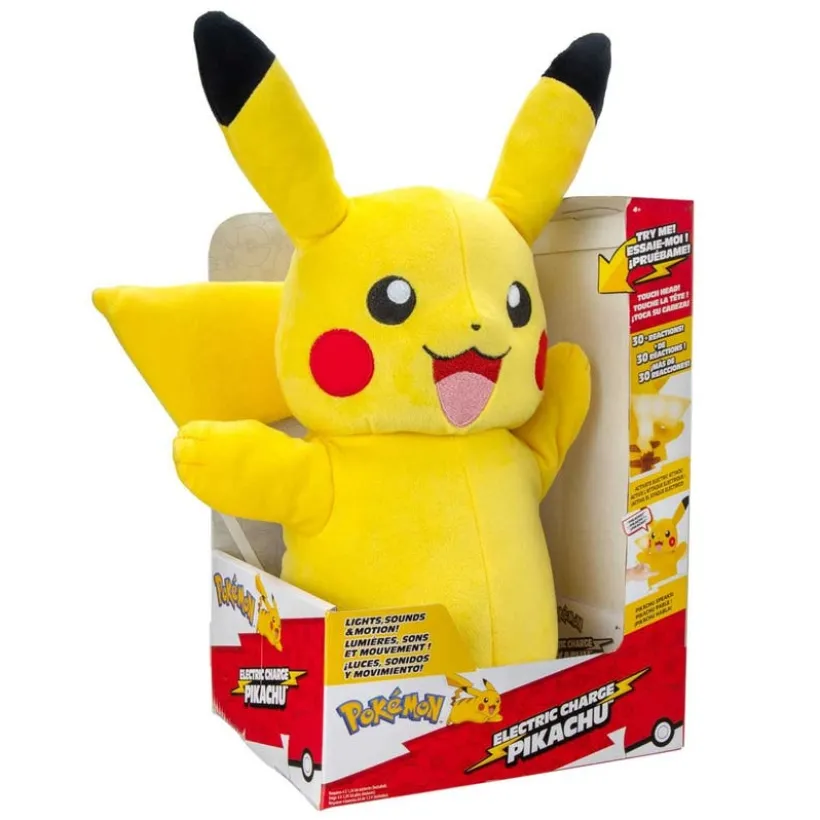 Pokémon, elektrisk ladet Pikachu funksjonsbamse