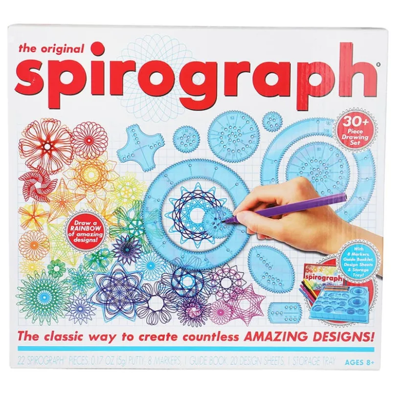Spirograph-sett med tusjpenn (med tusjpenner)