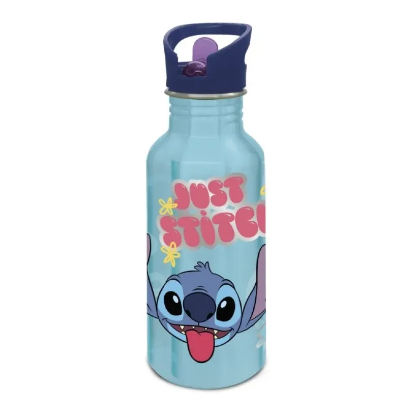 STITCH ALU Vannflaske med sugerør, 545 ml