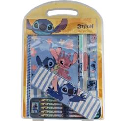 STITCH, stort skrivesett med metallpenal og A4-notatbok