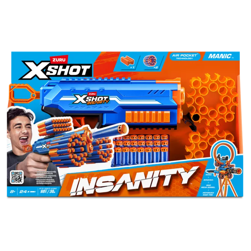 XSHOT Insanity Manic Blaster med 24 piler